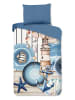 Hip Satijnen beddengoedset "Aldiana" blauw