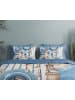 Hip Satijnen beddengoedset "Aldiana" blauw
