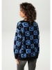 Aniston Pullover in Schwarz/ Blau