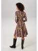 Aniston Jurk bordeaux/camel