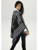Aniston Poncho zwart/grijs