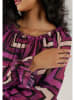 Aniston Bluse in Lila/ Schwarz