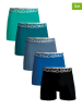 Muchachomalo 5er-Set: Boxershorts in Schwarz/ Blau/ Grün