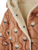 vertbaudet Wende-Steppjacke in Hellbraun/ Creme