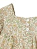 vertbaudet Kleid in Creme/ Orange/ Grün