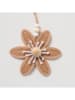 Boltze 3-delige set: deco hangers "Berde" bruin/wit - (H)10 cm