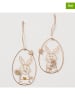 Boltze 2-delige set: decohangers "Binky" bruin - (H)17,5 cm