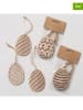 Boltze 3-delige set: decohangers "Busty" lichtbruin - (H)9 cm