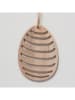 Boltze 3-delige set: decohangers "Busty" lichtbruin - (H)9 cm