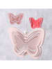 Boltze 3er-Set: Dekoanhänger "Butterfly" in Rosa/ Pink - (H)8 cm