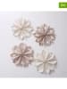 Boltze 4er-Set: Dekoanhänger "Kassio" in Creme/ Beige - (H)6 cm