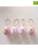 Boltze 4er-Set: Dekoanhänger "Ladina" in Rosa/ Pink - (H)6 cm