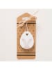 Boltze 3-delige set: decohangers "Letti" lichtbruin/wit - (H)10,5 cm