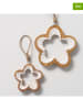 Boltze 2-delige set: decohangers "Teris" wit/lichtbruin