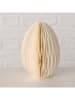 Boltze 2er-Set: Dekoaufsteller "Eggo" in Creme/ Grün - (H)12 x Ø 9 cm