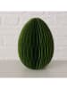 Boltze 2-delige set: decoratieve objecten "Eggo" crème/groen - (H)12 x Ø 9 cm