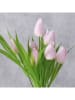 Boltze Dekostrauß "Tulpe" in Grün/ Lila - (H)31 cm