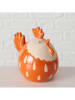 Boltze Figurki dekoracyjne (2 szt.) "Agathy" w kolorze pomarańczowo-kremowym - wys. 12 cm