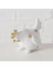 Boltze 2-delige set: deco figuren "Blair" wit/goudkleurig - (H)10,5 cm