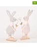 Boltze 2er-Set: Dekofiguren "Canea" in Beige/ Hellgrau - (H)39,5 cm
