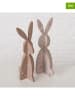 Boltze 2er-Set: Dekofiguren "Freddo" in Beige/ Creme - (H)20 cm