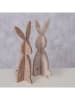 Boltze 2er-Set: Dekofiguren "Freddo" in Beige/ Creme - (H)20 cm