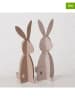 Boltze 2er-Set: Dekofiguren "Freddo" in Beige/ Creme - (H)60 cm