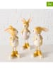 Boltze 3er-Set: Dekofiguren "Gitty" in Hellbraun - (H)15,5 cm