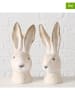Boltze 2er-Set: Dekofiguren "Martino" in Creme/ Hellbraun - (H)23,4 cm