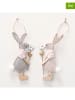 Boltze 2er-Set: Dekoanhänger "Canea" in Grau/ Beige - (H)16 cm