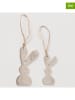 Boltze 2-delige set: decohangers "Lesi" grijs
