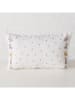 Boltze Kussen "Tinka" wit/grijs/goudkleurig - (L)50 x (B)30 cm