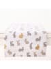 Boltze 2-delige set: tafellopers "Tinka" wit/grijs/goudkleurig - (L)140 x (B)40 cm