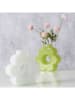 Boltze 2-delige set: vazen "Loppy" wit/groen - (H)16 cm