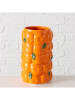 Boltze Vaas "Orange" oranje/groen - (H)26,5 x Ø 16 cm