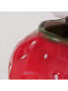 Boltze Vaas "Strawberry" rood/groen - (H)16 x Ø 14 cm