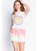 PJ Salvage Pyjama-Shorts in Rosa/ Weiß