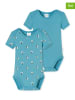 Schiesser 2-delige set: rompers turquoise