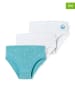 Schiesser 3er-Set: Slips in Weiß/ Türkis