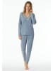 Schiesser Pyjama-Oberteil in Blau