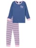 Schiesser Pyjama in Rosa/ Blau