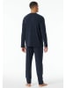 Schiesser Pyjama in Dunkelblau