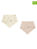 Wheat 2er-Set: Dreieckstücher in Creme/ Rosa