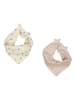 Wheat 2er-Set: Dreieckstücher in Creme/ Rosa