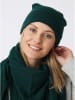 Zwillingsherz Czapka beanie w kolorze ciemnozielonym