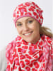 Zwillingsherz Beanie wit/rood