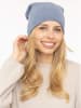 Zwillingsherz Kaschmir-Beanie in Blau