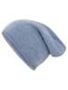 Zwillingsherz Kaschmir-Beanie in Blau