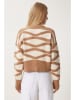 Happiness Istanbul Cardigan in Creme/ Hellbraun