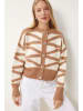 Happiness Istanbul Cardigan in Creme/ Hellbraun